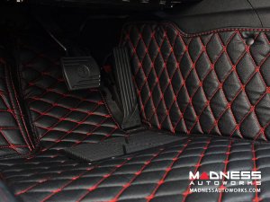 Jeep Compass Floor Liner Set - Black w/ Red Stitching